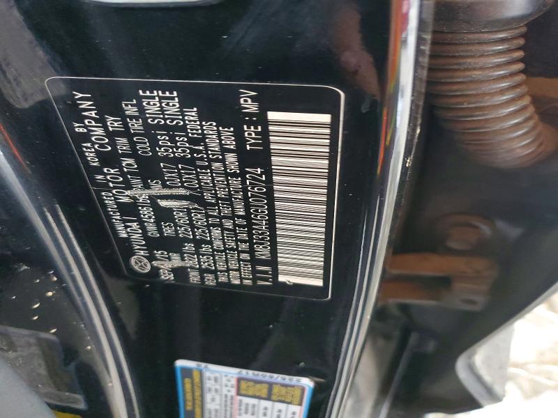 61691886 :رقم المزاد ، KM8J33A46GU076724 vin ، 2016 Hyundai Tucson مزاد بيع
