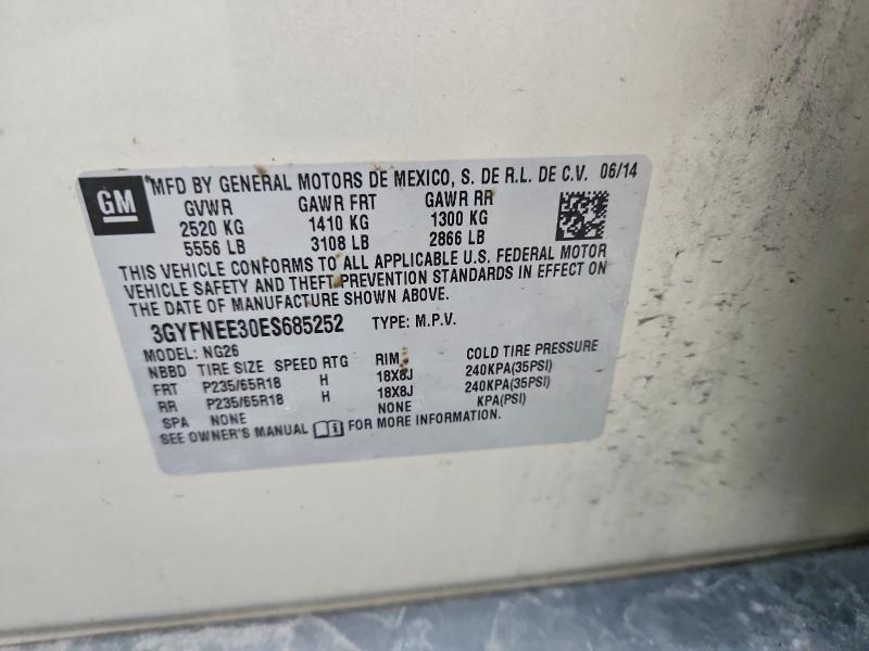 Продажа на аукционе авто 2014 Cadillac Srx, vin: 3GYFNEE30ES685252, номер лота: 62608256