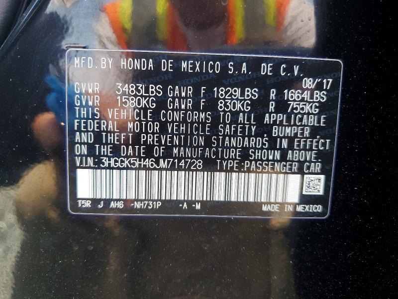 Продаж на аукціоні авто 2018 Honda Fit, vin: 3HGGK5H46JM714728, номер лоту: 62916066