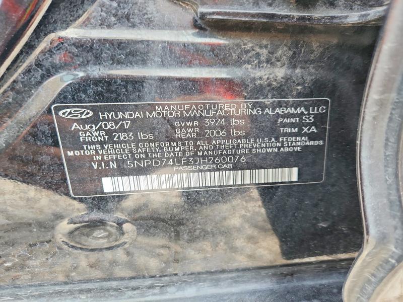 Aukcja sprzedaży 2018 Hyundai Elantra, vin: 5NPD74LF3JH260076, numer aukcji: 59536606