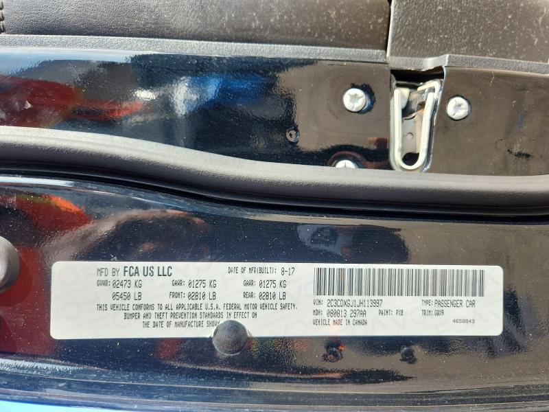 Aukcja sprzedaży 2018 Dodge Charger, vin: 2C3CDXGJ1JH113997, numer aukcji: 58922256