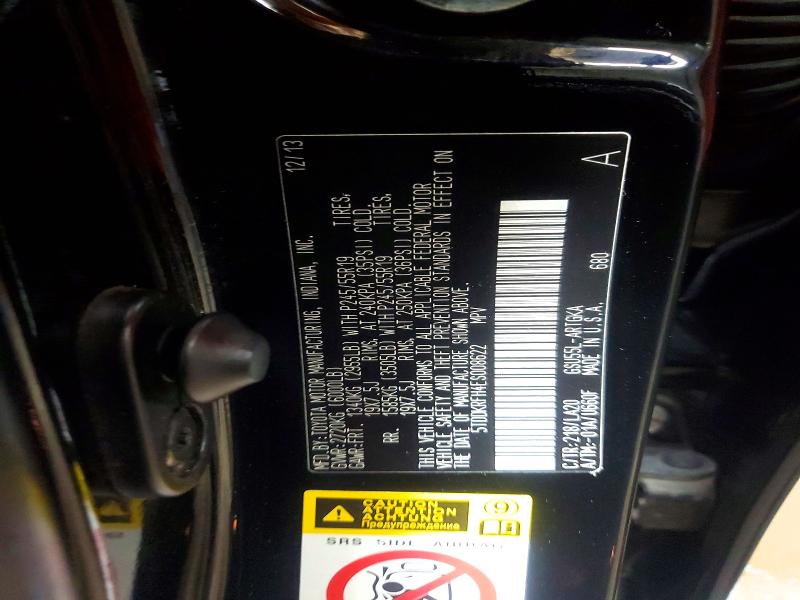 62243316 :رقم المزاد ، 5TDDKRFH4ES008622 vin ، 2014 Toyota Highlander مزاد بيع