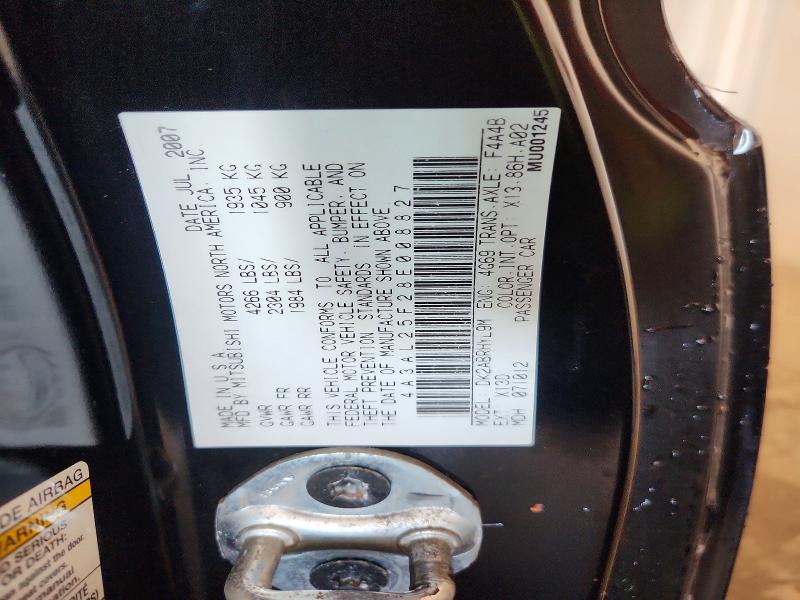 60058456 :رقم المزاد ، 4A3AL25F28E008827 vin ، 2008 Mitsubishi Eclipse مزاد بيع