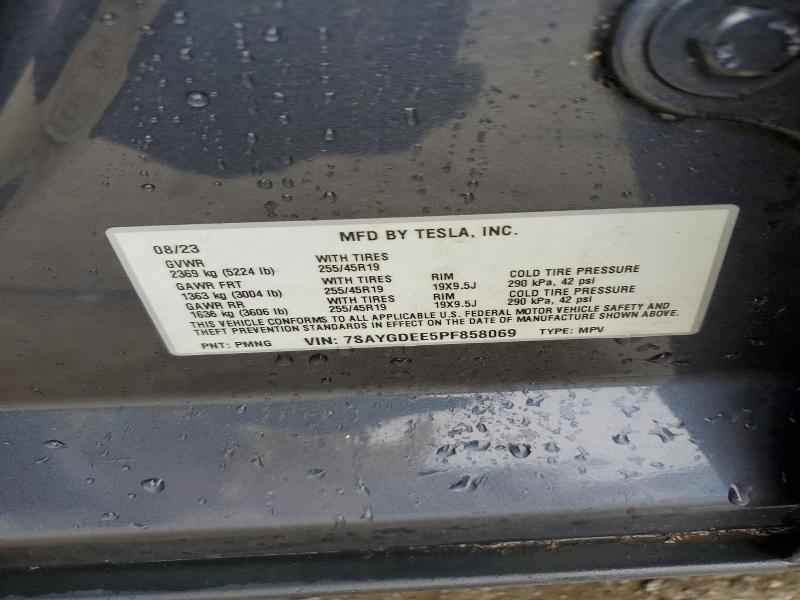 Продажа на аукционе авто 2023 Tesla Model Y, vin: 7SAYGDEE5PF858069, номер лота: 61920946