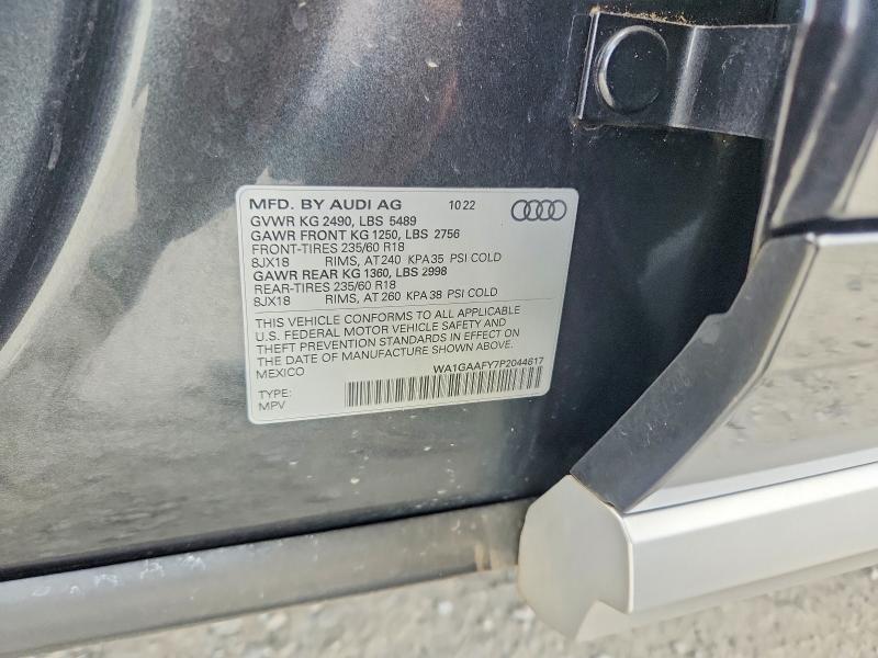 Aukcja sprzedaży 2023 Audi Q5, vin: WA1GAAFY7P2044617, numer aukcji: 61101706