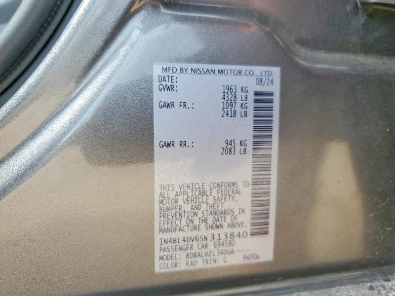 Продаж на аукціоні авто 2025 Nissan Altima, vin: 1N4BL4DV6SN313840, номер лоту: 60943586