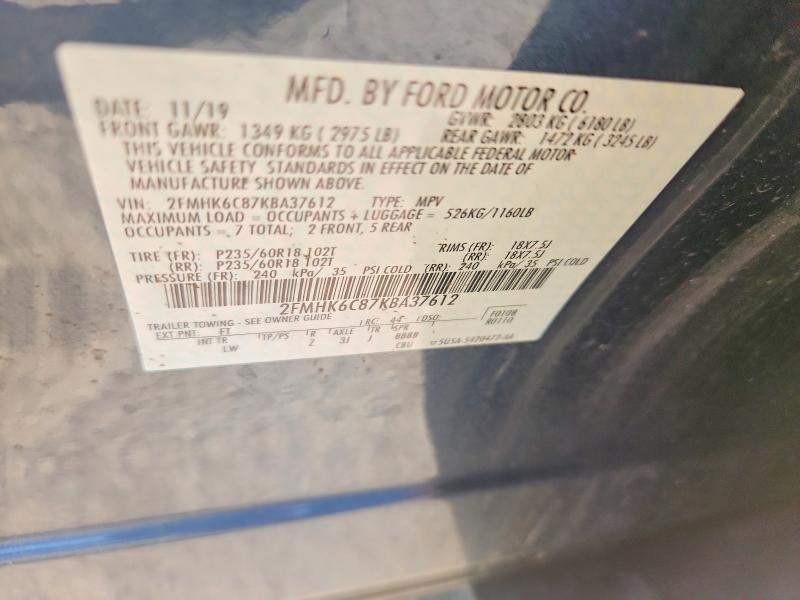 Aukcja sprzedaży 2019 Ford Flex, vin: 2FMHK6C87KBA37612, numer aukcji: 59667376
