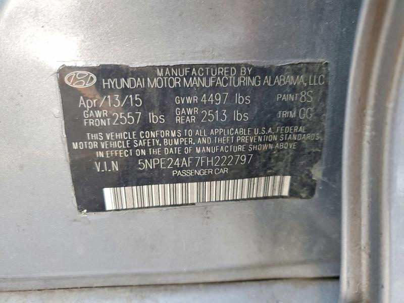 Продаж на аукціоні авто 2015 Hyundai Sonata, vin: 5NPE24AF7FH222797, номер лоту: 59921846