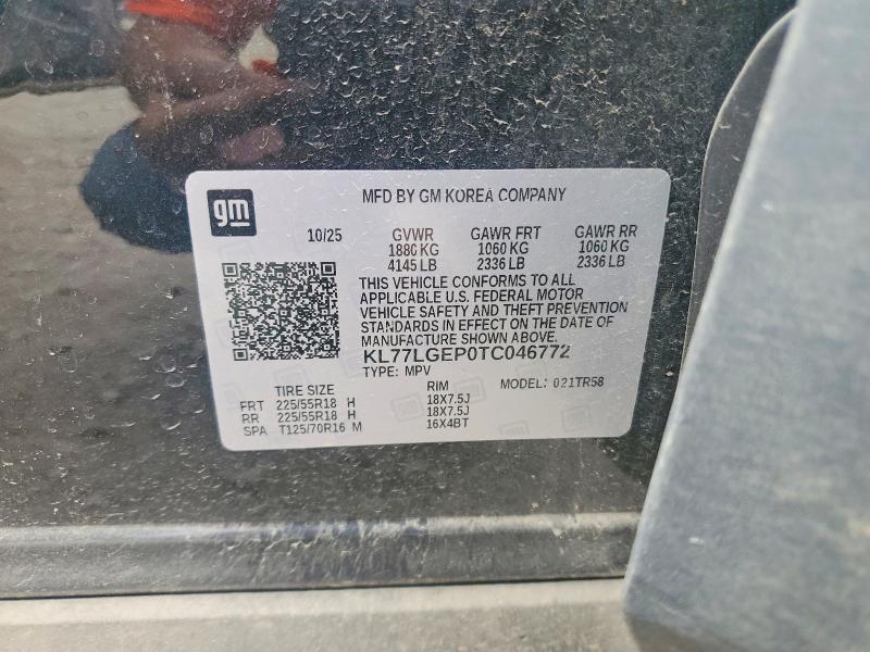 Продаж на аукціоні авто 2026 Chevrolet Trax, vin: KL77LGEP0TC046772, номер лоту: 62702266