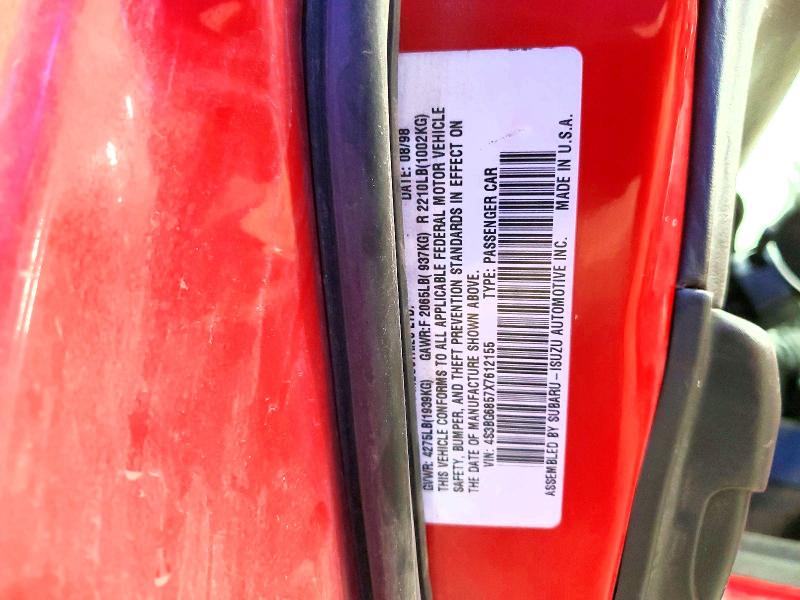 62217556 :رقم المزاد ، 4S3BG6857X7612155 vin ، 1999 Subaru Legacy مزاد بيع