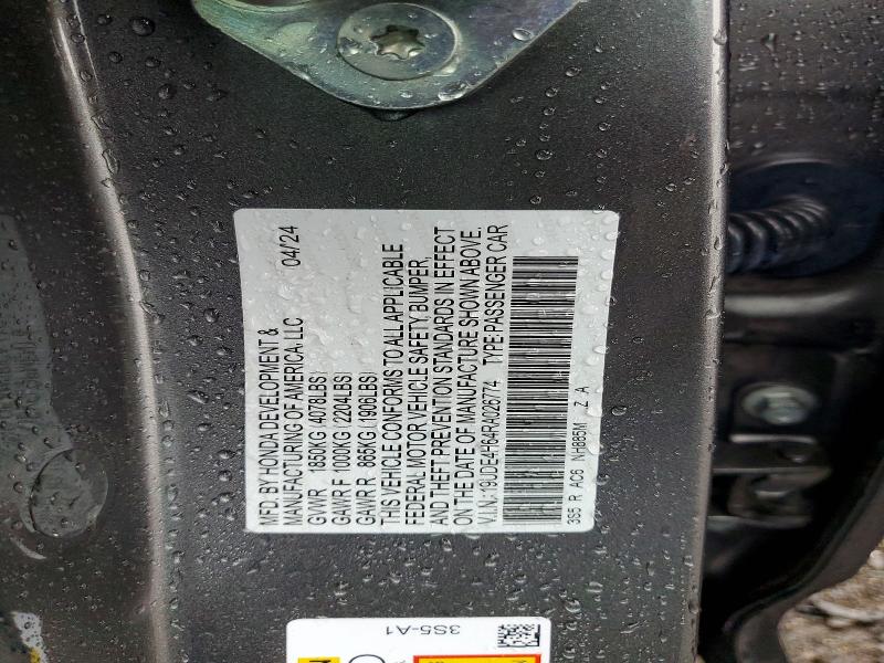 Продаж на аукціоні авто 2024 Acura Integra, vin: 19UDE4H64RA026774, номер лоту: 62490746