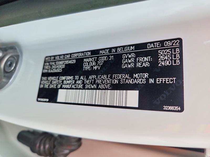 Продажа на аукционе авто 2023 Volvo Xc40, vin: YV4L12UN6P2954629, номер лота: 60289866