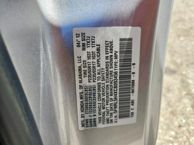 Aukcja sprzedaży 2012 Honda Odyssey, vin: 5FNRL5H4XCB093456, numer aukcji: 63026646