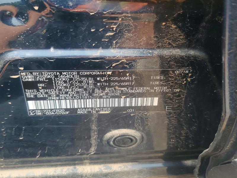 2018 Toyota Rav4 მანქანა იყიდება აუქციონზე, vin: JTMBFREV8JJ211815, აუქციონის ნომერი: 62798356