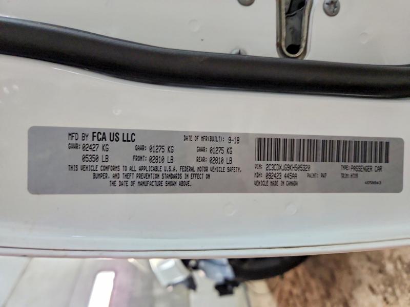 62822246 :رقم المزاد ، 2C3CDXJG9KH505320 vin ، 2019 Dodge Charger مزاد بيع