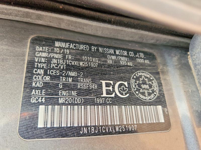 Продаж на аукціоні авто 2020 Nissan Qashqai, vin: JN1BJ1CVXLW251907, номер лоту: 62641316