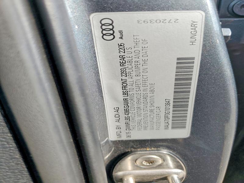 62673506 :رقم المزاد ، WAUA7GFF3G1013847 vin ، 2016 Audi A3 مزاد بيع