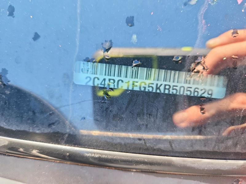 2019 Chrysler Pacifica მანქანა იყიდება აუქციონზე, vin: 2C4RC1FG5KR505629, აუქციონის ნომერი: 59176986