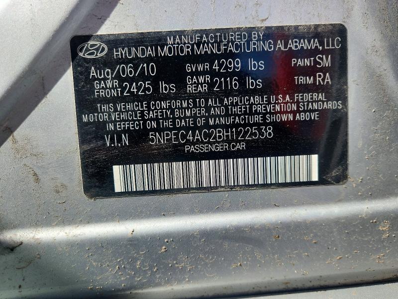 Aukcja sprzedaży 2011 Hyundai Sonata, vin: 5NPEC4AC2BH122538, numer aukcji: 60068616
