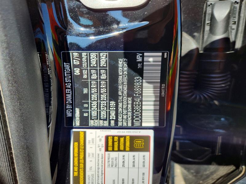 61405276 :رقم المزاد ، WDC0G8EB4LF689833 vin ، 2020 Mercedes-benz Glc مزاد بيع