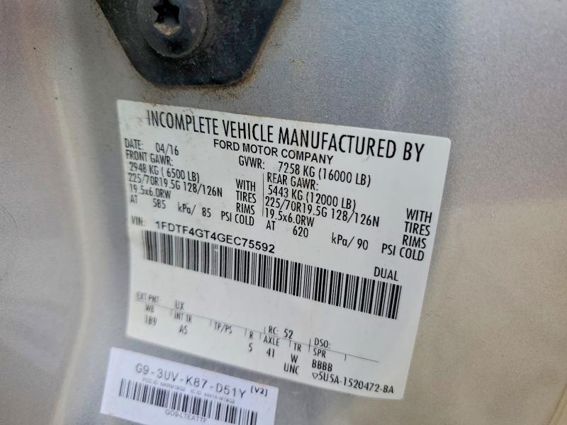 Aukcja sprzedaży 2016 Ford F450, vin: 1FDTF4GT4GEC75592, numer aukcji: 59537676