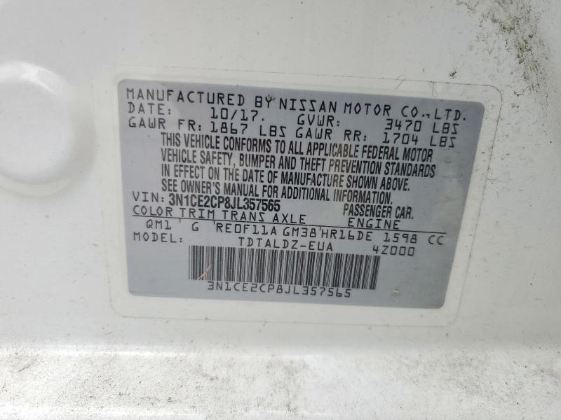 Aukcja sprzedaży 2018 Nissan Versa Note, vin: 3N1CE2CP8JL357565, numer aukcji: 60285676