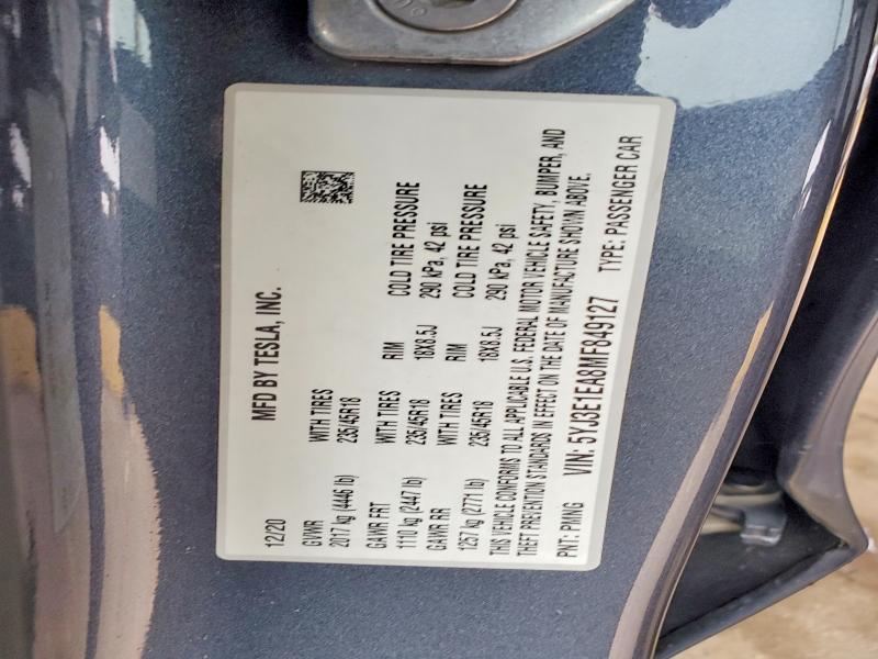 Aukcja sprzedaży 2021 Tesla Model 3, vin: 5YJ3E1EA8MF849127, numer aukcji: 60892626