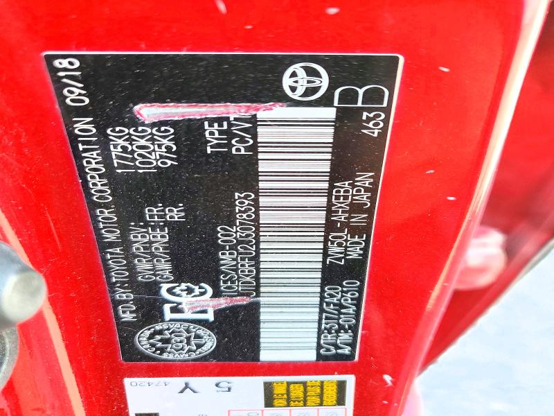 2018 Toyota Prius მანქანა იყიდება აუქციონზე, vin: JTDKBRFU2J3078393, აუქციონის ნომერი: 59624936