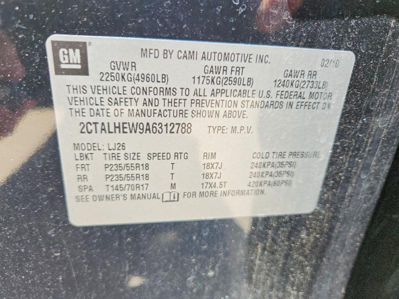 Продажа на аукционе авто 2010 Gmc Terrain, vin: 2CTALHEW9A6312788, номер лота: 62849986