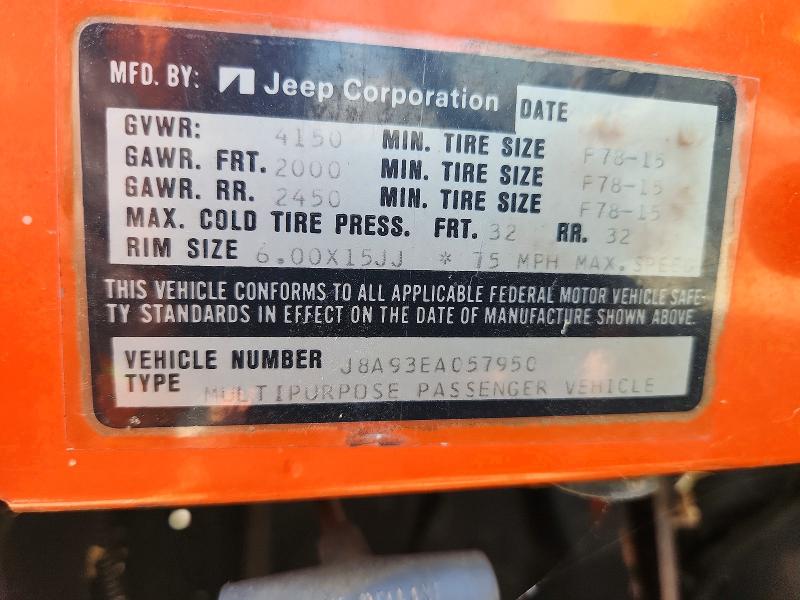 59264006 :رقم المزاد ، J8A93EA057950 vin ، 1977 Jeep Cj5 Cj6 Cj7 Unive مزاد بيع