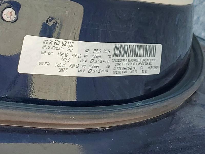 59058166 :رقم المزاد ، 2C4RC1GG8HR778460 vin ، 2017 Chrysler Pacifica مزاد بيع