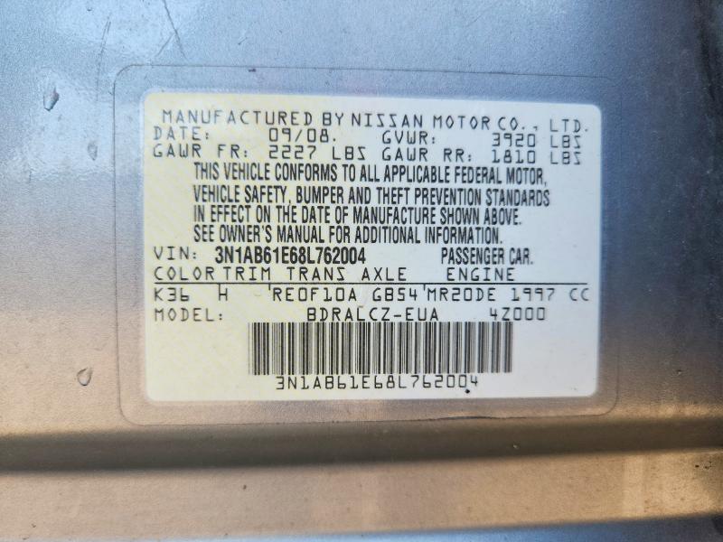 59825556 :رقم المزاد ، 3N1AB61E68L762004 vin ، 2008 Nissan Sentra مزاد بيع