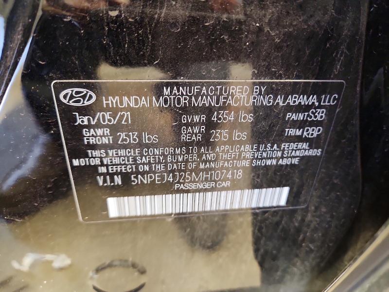 62574286 :رقم المزاد ، 5NPEJ4J25MH107418 vin ، 2021 Hyundai Sonata مزاد بيع