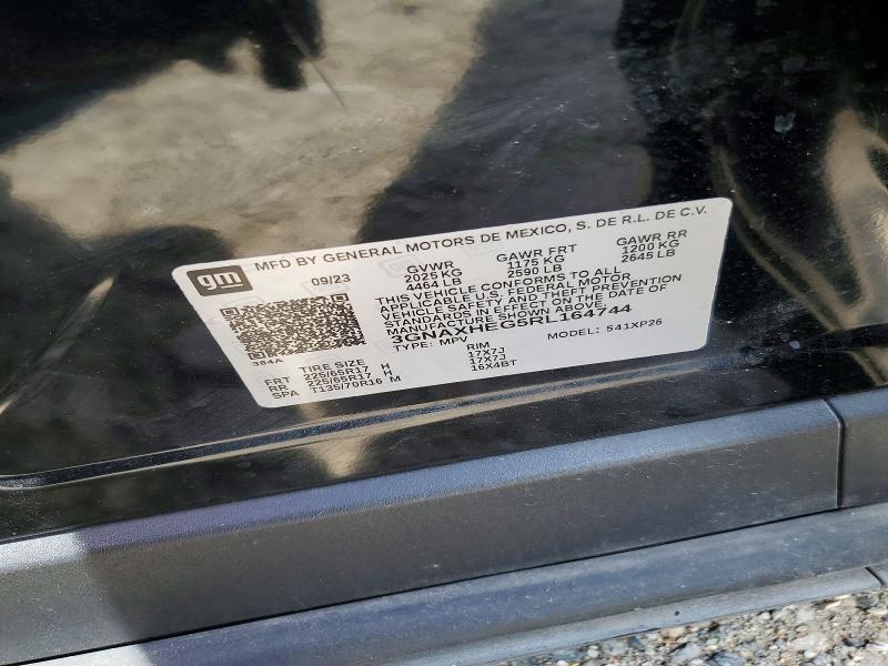 59626156 :رقم المزاد ، 3GNAXHEG5RL164744 vin ، 2024 Chevrolet Equinox مزاد بيع