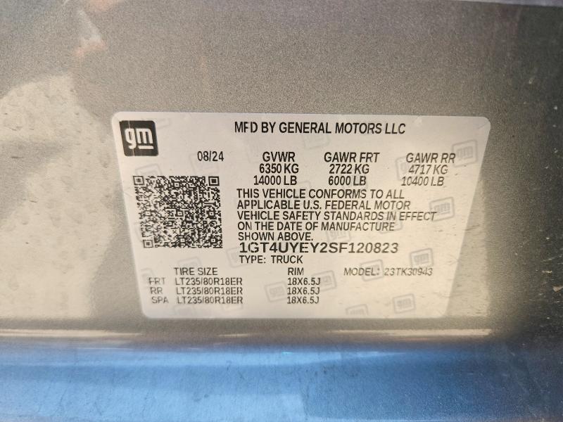62321466 :رقم المزاد ، 1GT4UYEY2SF120823 vin ، 2025 Gmc Sierra مزاد بيع