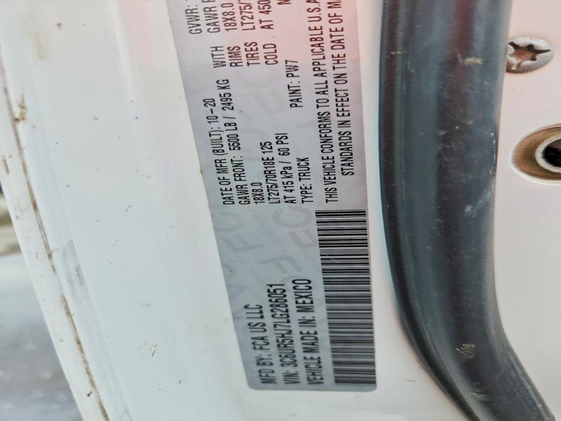 Продажа на аукционе авто 2020 Ram 2500, vin: 3C6UR5HJ7LG286051, номер лота: 59631856