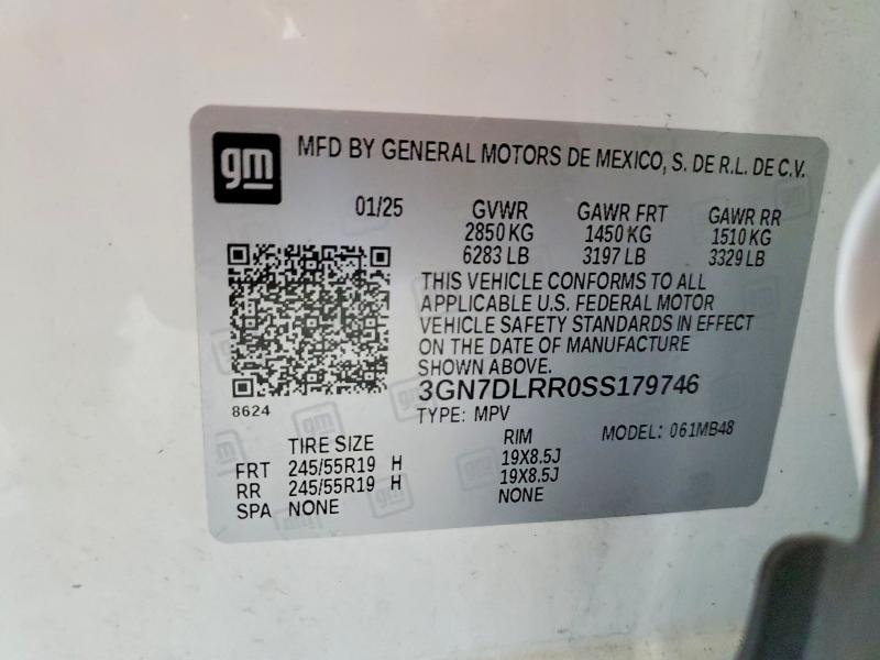 60448646 :رقم المزاد ، 3GN7DLRR0SS179746 vin ، 2025 Chevrolet Equinox مزاد بيع