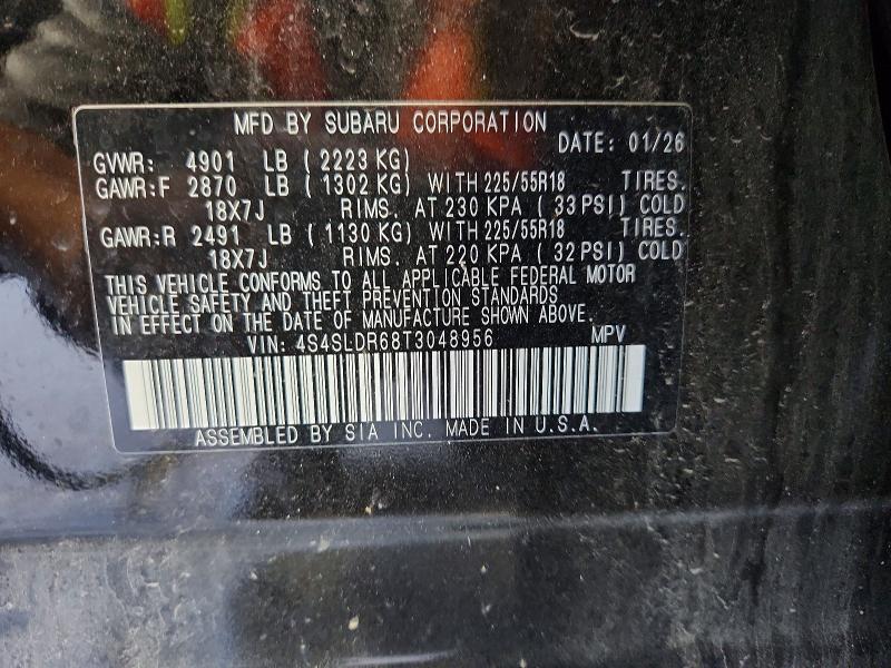 60415596 :رقم المزاد ، 4S4SLDR68T3048956 vin ، 2026 Subaru Forester مزاد بيع