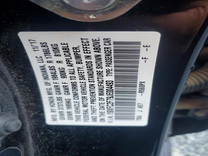 63223706 :رقم المزاد ، 19XFC2F79JE004493 vin ، 2018 Honda Civic مزاد بيع