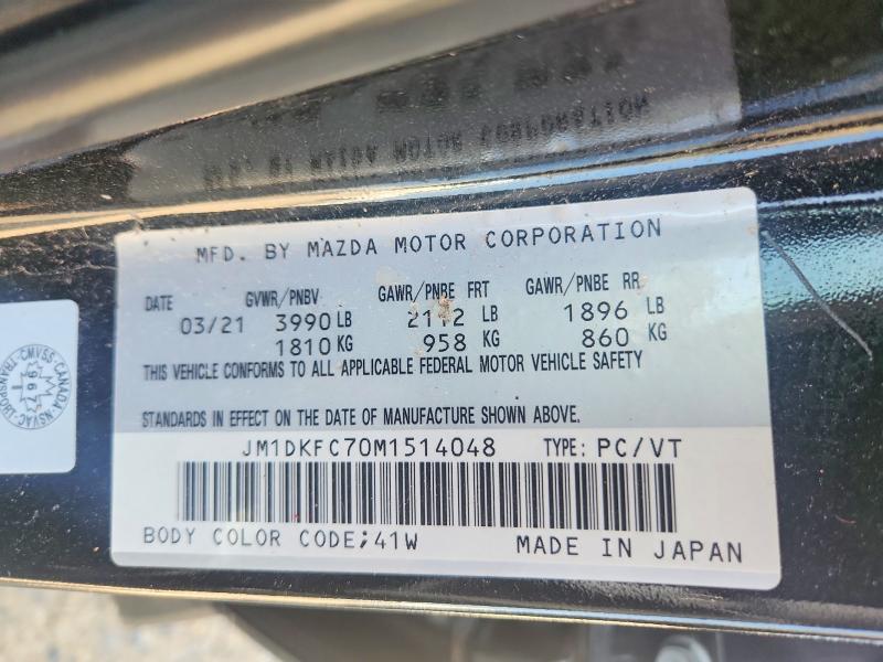 Aukcja sprzedaży 2021 Mazda Cx-3, vin: JM1DKFC70M1514048, numer aukcji: 60500446