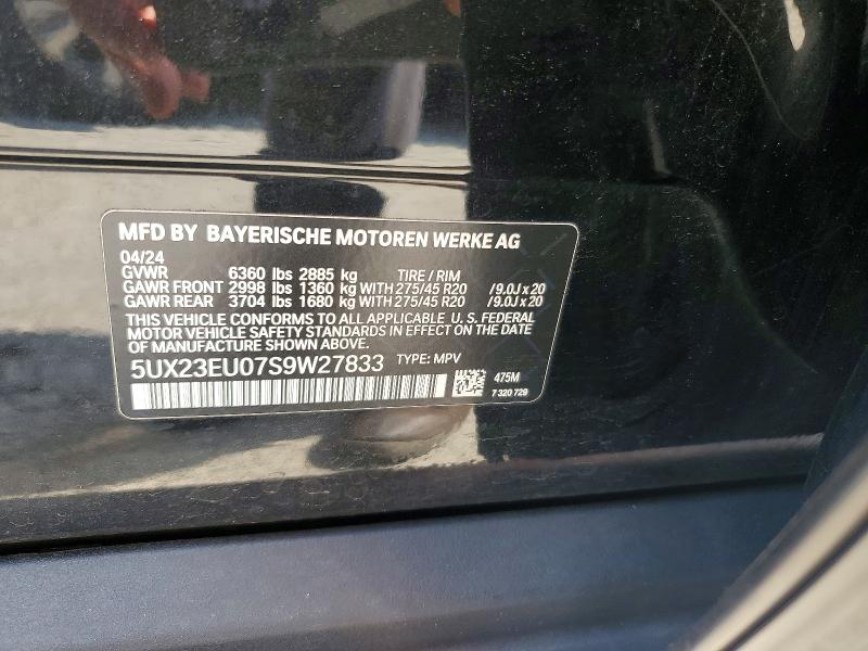 Продаж на аукціоні авто 2025 Bmw X5, vin: 5UX23EU07S9W27833, номер лоту: 61946256