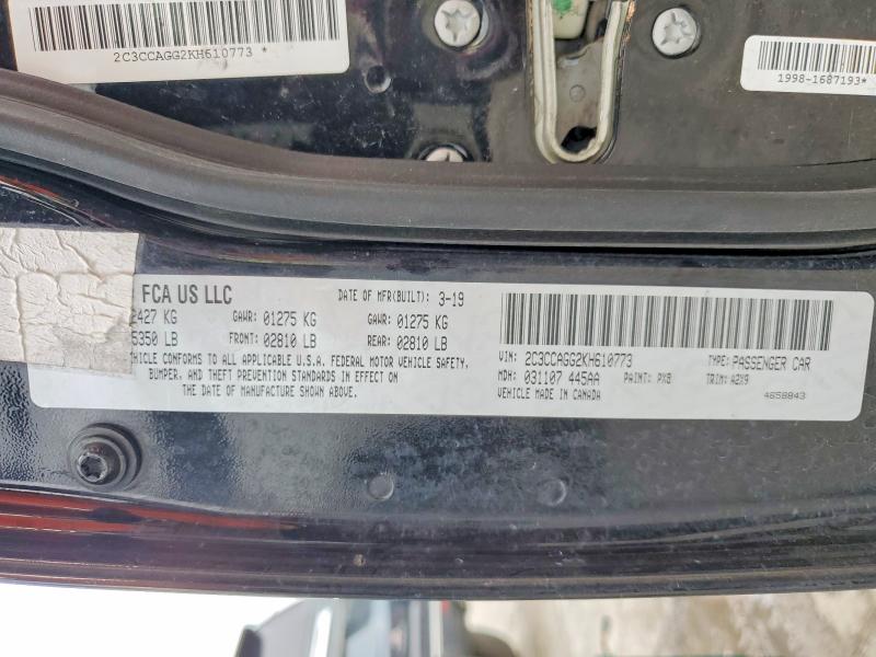Продажа на аукционе авто 2019 Chrysler 300, vin: 2C3CCAGG2KH610773, номер лота: 60190476