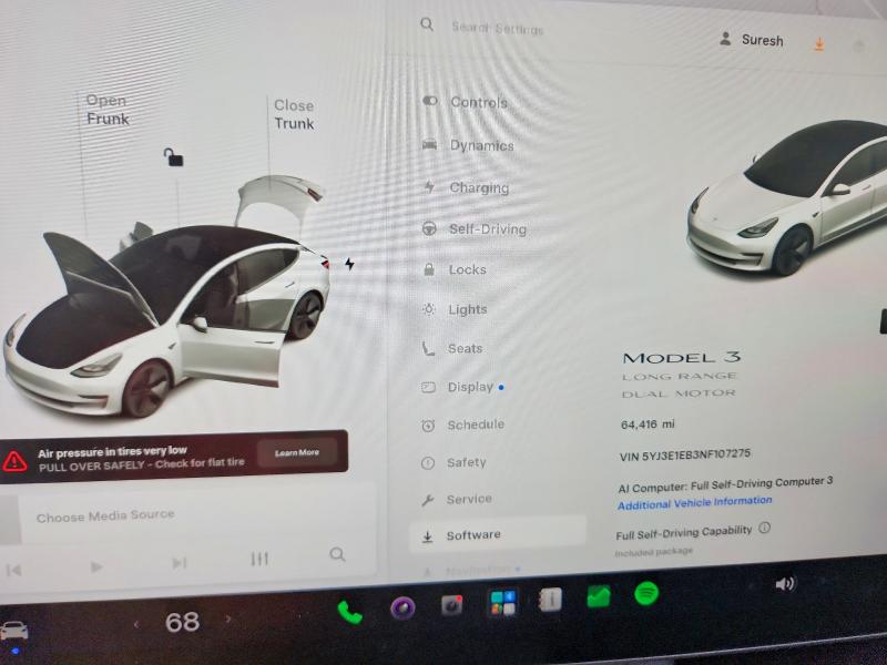 62534046 :رقم المزاد ، 5YJ3E1EB3NF107275 vin ، 2022 Tesla Model 3 مزاد بيع