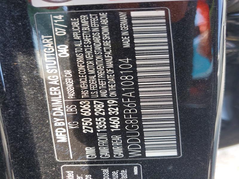 Aukcja sprzedaży 2015 Mercedes-benz S, vin: WDDUG8FB6FA108104, numer aukcji: 61482156