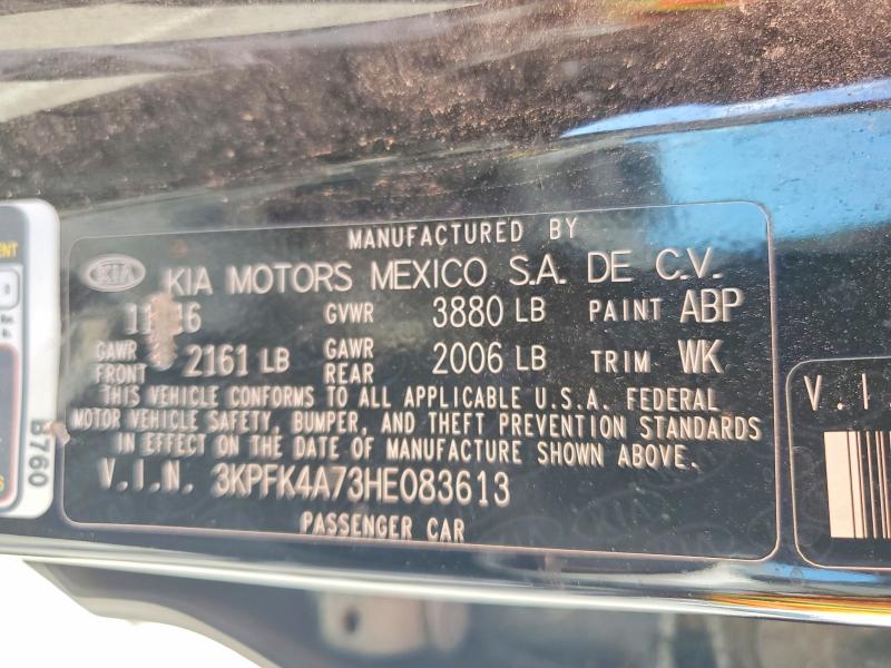 Продажа на аукционе авто 2017 Kia Forte, vin: 3KPFK4A73HE083613, номер лота: 60668676