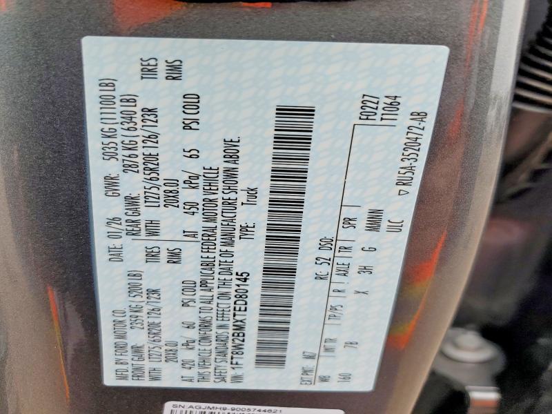 2026 Ford F250 მანქანა იყიდება აუქციონზე, vin: 1FT8W2BMXTED80145, აუქციონის ნომერი: 55956646