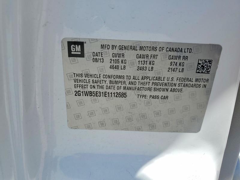 2014 Chevrolet Impala Limited მანქანა იყიდება აუქციონზე, vin: 2G1WB5E31E1112685, აუქციონის ნომერი: 60464556