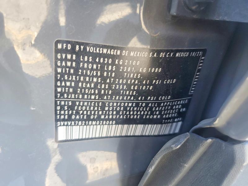 Продаж на аукціоні авто 2024 Volkswagen Taos, vin: 3VVVX7B21RM029060, номер лоту: 60763836
