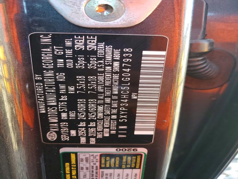 Aukcja sprzedaży 2020 Kia Telluride, vin: 5XYP34HC5LG047938, numer aukcji: 61296116