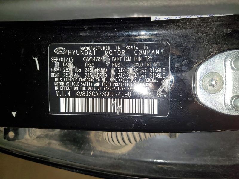 61042766 :رقم المزاد ، KM8J3CA23GU074198 vin ، 2016 Hyundai Tucson مزاد بيع